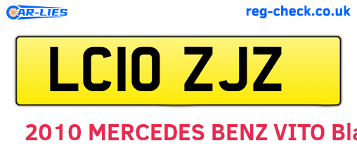 LC10ZJZ are the vehicle registration plates.