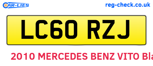 LC60RZJ are the vehicle registration plates.
