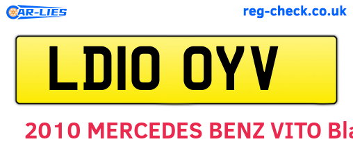LD10OYV are the vehicle registration plates.