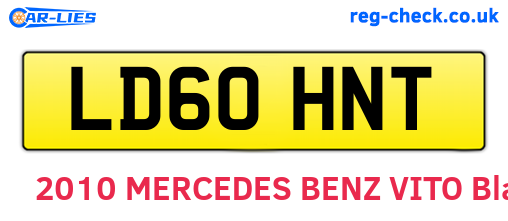 LD60HNT are the vehicle registration plates.