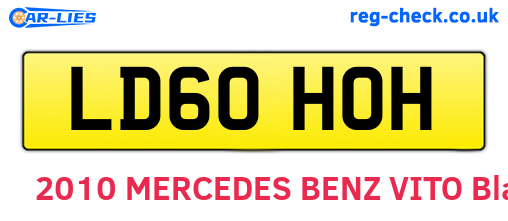 LD60HOH are the vehicle registration plates.