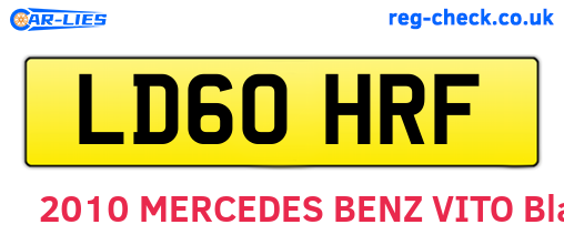 LD60HRF are the vehicle registration plates.