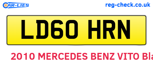 LD60HRN are the vehicle registration plates.