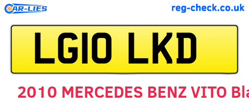 LG10LKD are the vehicle registration plates.
