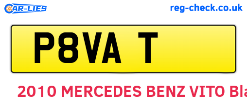 P8VAT are the vehicle registration plates.