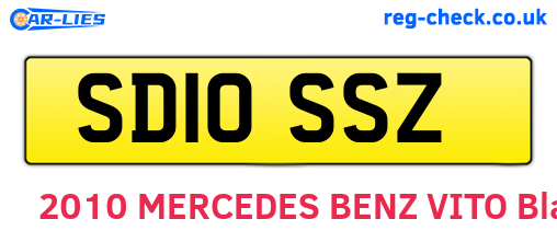 SD10SSZ are the vehicle registration plates.