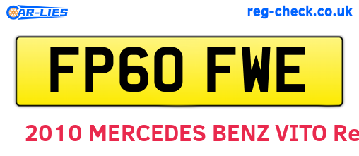 FP60FWE are the vehicle registration plates.