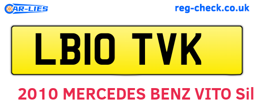 LB10TVK are the vehicle registration plates.