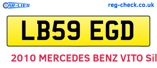 LB59EGD are the vehicle registration plates.