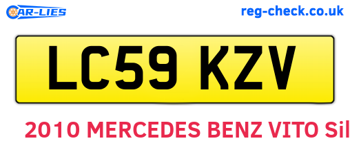 LC59KZV are the vehicle registration plates.