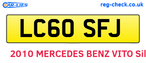 LC60SFJ are the vehicle registration plates.