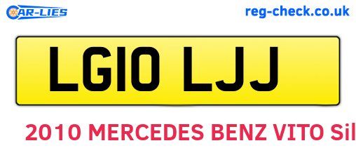 LG10LJJ are the vehicle registration plates.