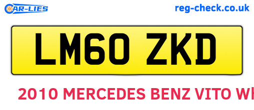 LM60ZKD are the vehicle registration plates.