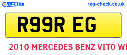 R99REG are the vehicle registration plates.