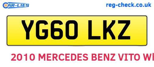 YG60LKZ are the vehicle registration plates.