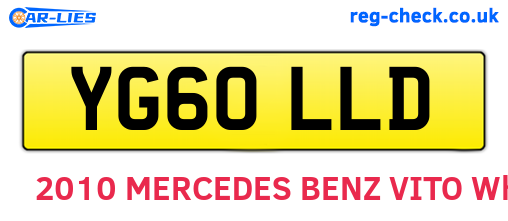 YG60LLD are the vehicle registration plates.