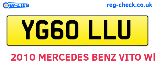 YG60LLU are the vehicle registration plates.