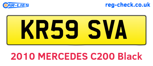 KR59SVA are the vehicle registration plates.