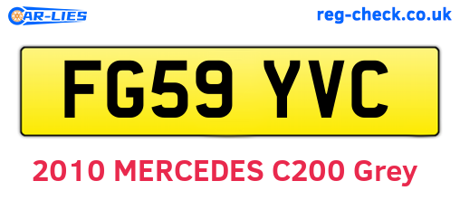 FG59YVC are the vehicle registration plates.