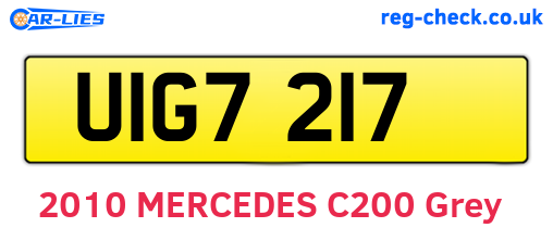 UIG7217 are the vehicle registration plates.