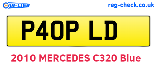 P40PLD are the vehicle registration plates.