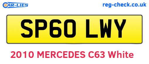SP60LWY are the vehicle registration plates.