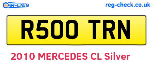 R500TRN are the vehicle registration plates.