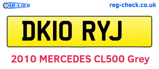 DK10RYJ are the vehicle registration plates.