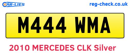 M444WMA are the vehicle registration plates.