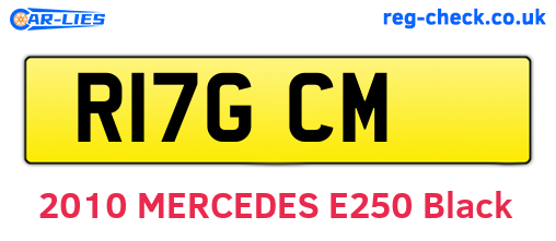 R17GCM are the vehicle registration plates.