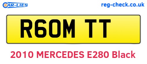R60MTT are the vehicle registration plates.