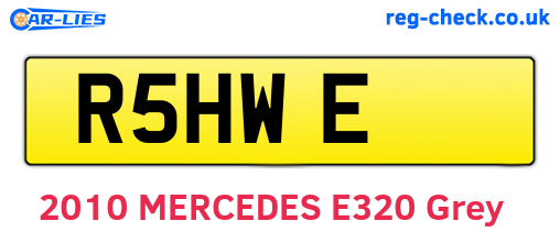 R5HWE are the vehicle registration plates.