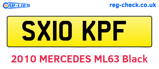 SX10KPF are the vehicle registration plates.