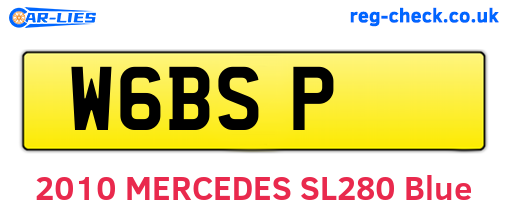 W6BSP are the vehicle registration plates.
