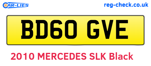 BD60GVE are the vehicle registration plates.
