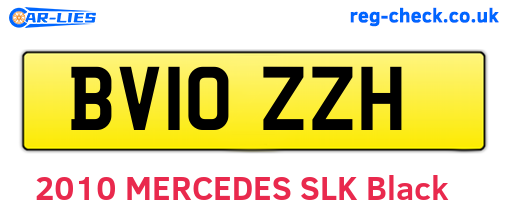 BV10ZZH are the vehicle registration plates.