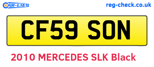 CF59SON are the vehicle registration plates.