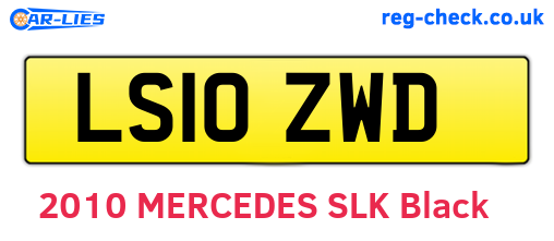 LS10ZWD are the vehicle registration plates.