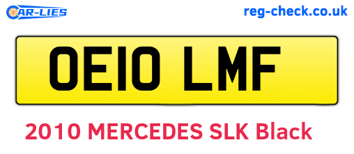 OE10LMF are the vehicle registration plates.