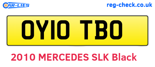 OY10TBO are the vehicle registration plates.