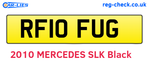 RF10FUG are the vehicle registration plates.