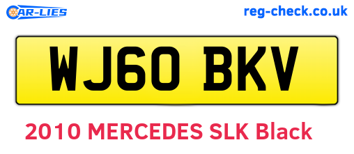 WJ60BKV are the vehicle registration plates.