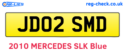 JD02SMD are the vehicle registration plates.