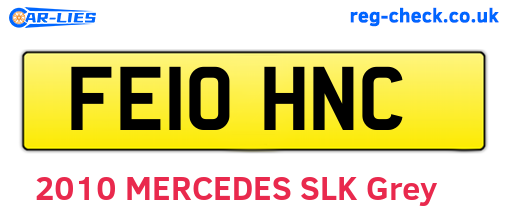 FE10HNC are the vehicle registration plates.