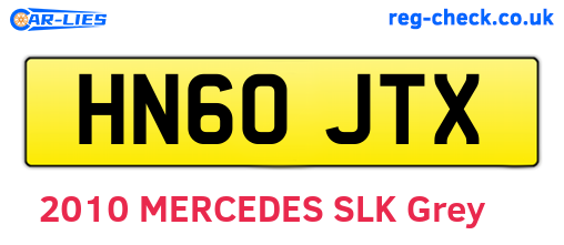 HN60JTX are the vehicle registration plates.