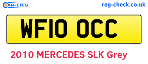 WF10OCC are the vehicle registration plates.