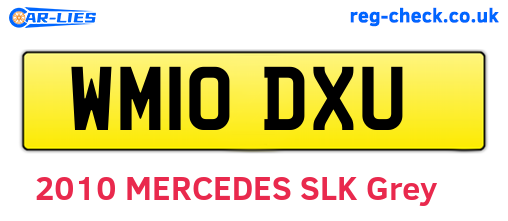 WM10DXU are the vehicle registration plates.