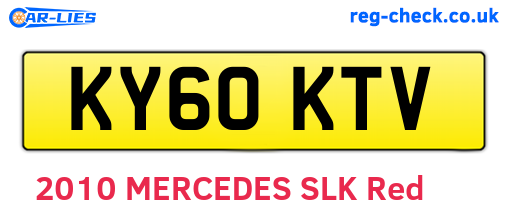 KY60KTV are the vehicle registration plates.