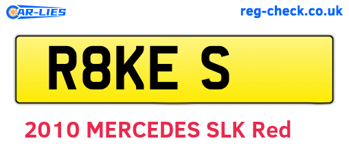 R8KES are the vehicle registration plates.