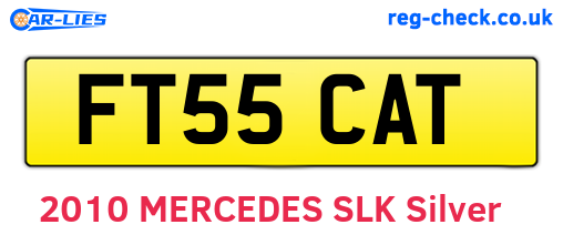 FT55CAT are the vehicle registration plates.